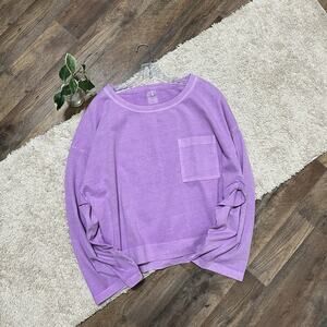CALIA by Carrie Underwood Size XL Lilac Fields Custom Dyed Boxy Heavyweight Top